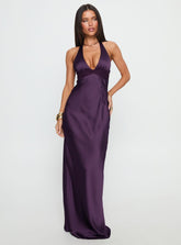 Odyssa Halter Maxi Dress Purple