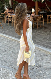 On His Mind Midi Dress Citrus Stripe