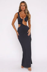 It Feels Wrong Maxi Dress Steel