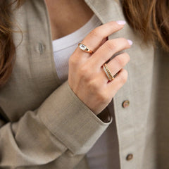 Mary Gold Ring Set - Gold/Pavé