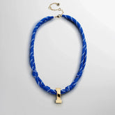 Knotty Varsity Custom Necklace - Royal Blue Single Digit