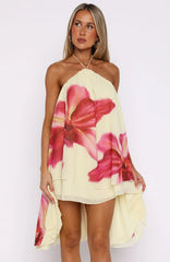 Heartbreaker Status Mini Dress Lemon Twist