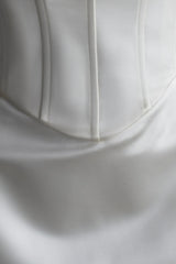 Isabel Satin Corset Mini Dress - White
