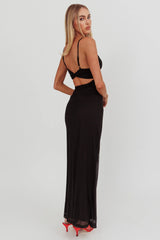 Romany Cut-Out Waist Maxi Dress Black