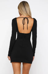 Diva Energy Long Sleeve Mini Dress Black