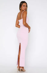 Break It Off Maxi Dress Baby Pink