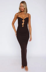 Break It Off Maxi Dress Espresso