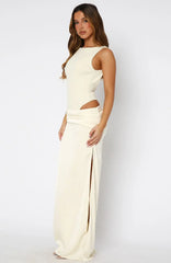 Moonlight Muse Maxi Dress Lemon