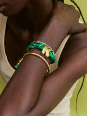Knotty Varsity Number Custom Bracelet - Bright Green Single Digit