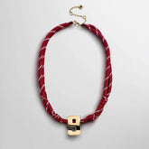 Knotty Varsity Custom Necklace - Maroon Single Digit