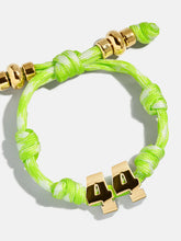 Knotty Varsity Number Custom Bracelet - Lime Green Double Digit