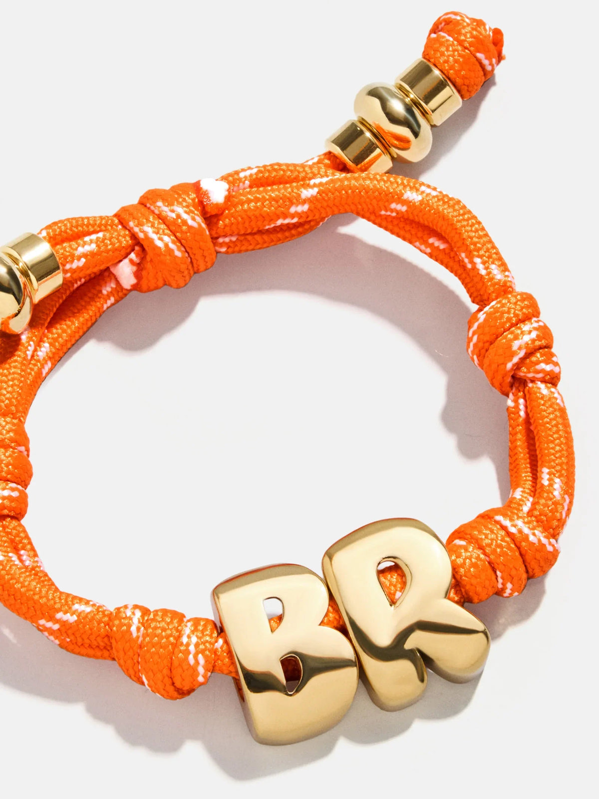 Knotty Initial Custom Bracelet - Tangerine Double Letters