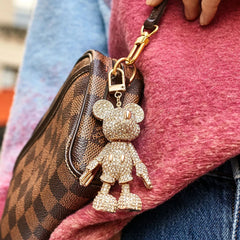 Mickey Mouse disney Bag Charm - Gold Glitter