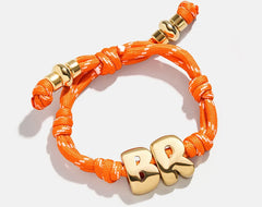 Knotty Initial Custom Bracelet - Tangerine Double Letters
