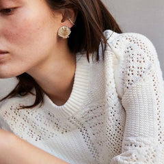 Marina Gold Seashell Earrings - Gold