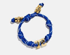 Knotty Varsity Number Custom Bracelet - Cobalt Double Digit