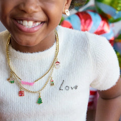 Merry Christmas Kids’ Charm Necklace - Christmas Tree