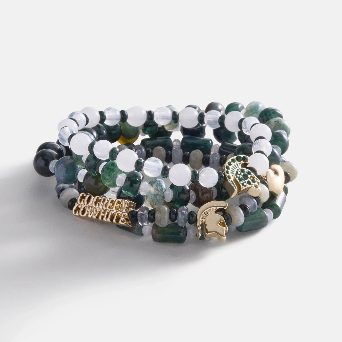 Michigan State University Beaded Bracelet Set - Michigan State University