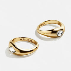 Vanessa Ring Set - Gold/Pavé