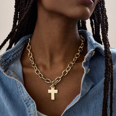 Priscilla Statement Cross Necklace - Classic Cross