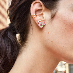 Mickey Mouse Disney Pink Donut Stud Earrings - Disney Pink Donut Earring