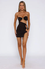 Sundown Strapless Mini Dress Chocolate