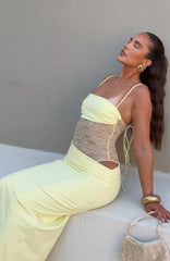 Compliment Me Maxi Dress Lemon