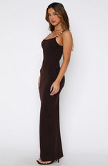 Trusting You Maxi Dress Dark Chocolate