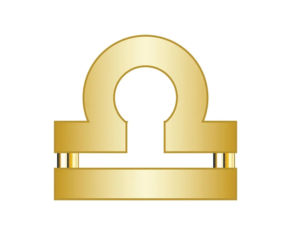 Libra Mini Zodiac Icon - Gold