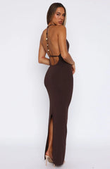 Don't Need Permission Maxi Dress Chocolate