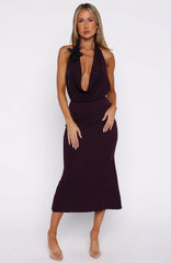 Champagne Rush Midi Dress Plum