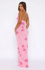 Chasing Heaven Knit Maxi Dress Pink