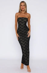 Mad Love Strapless Maxi Dress Black