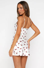 Let's Get Going Mini Dress Cherry