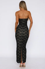 Mad Love Strapless Maxi Dress Black