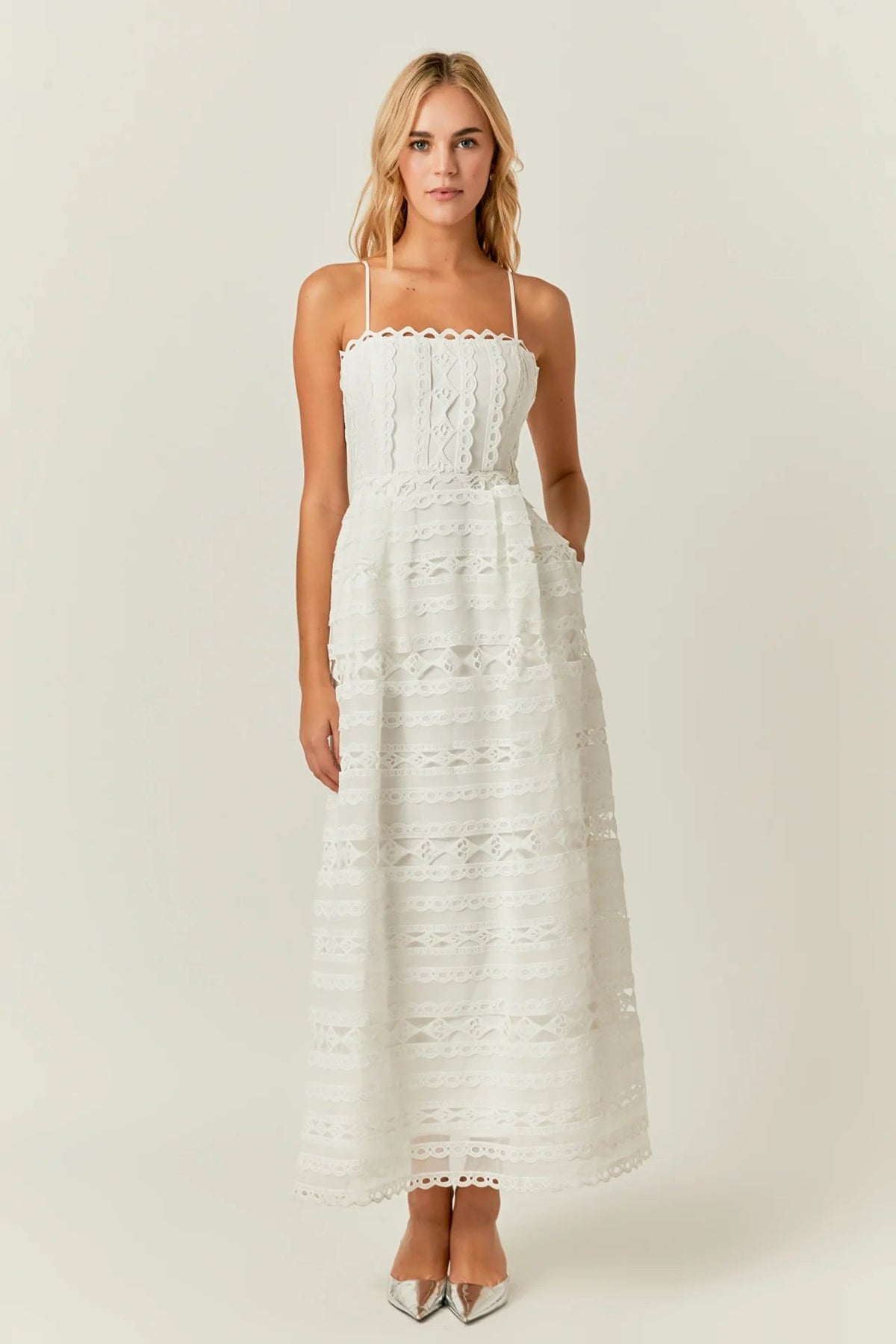 Combination Lace Maxi Dress