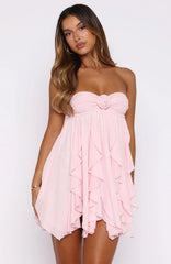 Coral Sands Strapless Mini Dress Pink