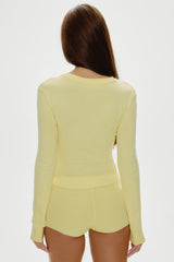 Sundae Cropped Cardigan - Honeycomb