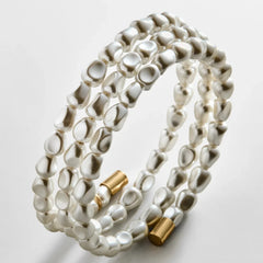 Ondine Pearl Cuff Bracelet - White