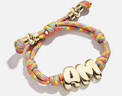 Knotty Initial Custom Bracelet - Vivid Multi Double Letters