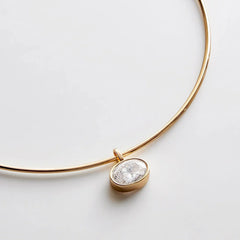 Lexi Crystal Collar Necklace - Gold