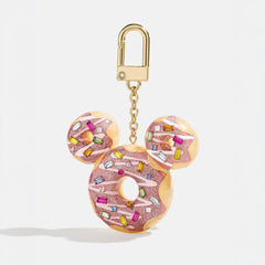 Mickey Mouse Disney Donut Bag Charm - Disney Pink Donut Bag Charm