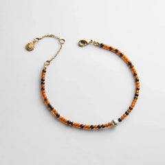 Kyanna Semi-Precious Waterproof Anklet - Tiger's Eye