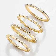 Morgan Ring Set - Gold/Pavé
